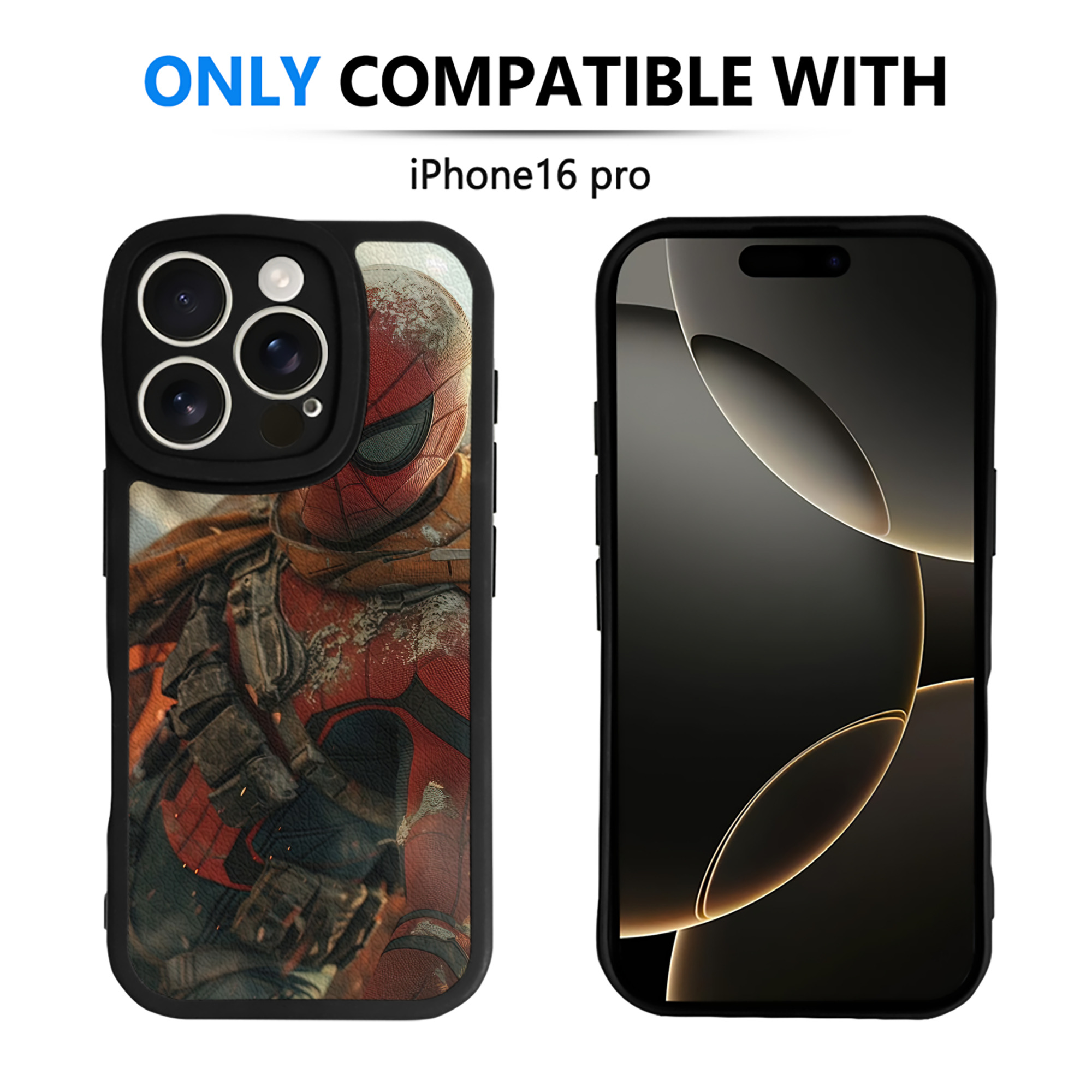 （画像用） Deadpool デッドプール 【iPhone 16シリーズ対応】シリコンスマホケース（レザー調） 材質：シリコン